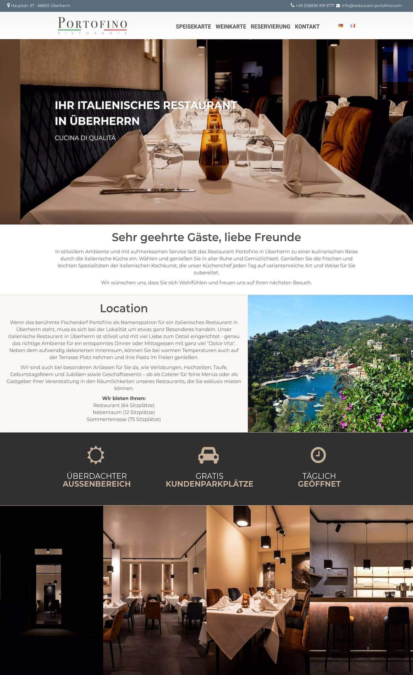restaurant ueberherrn-Portofino Webseite